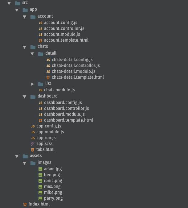 Recommended file structure for Enterprise Ionic applications