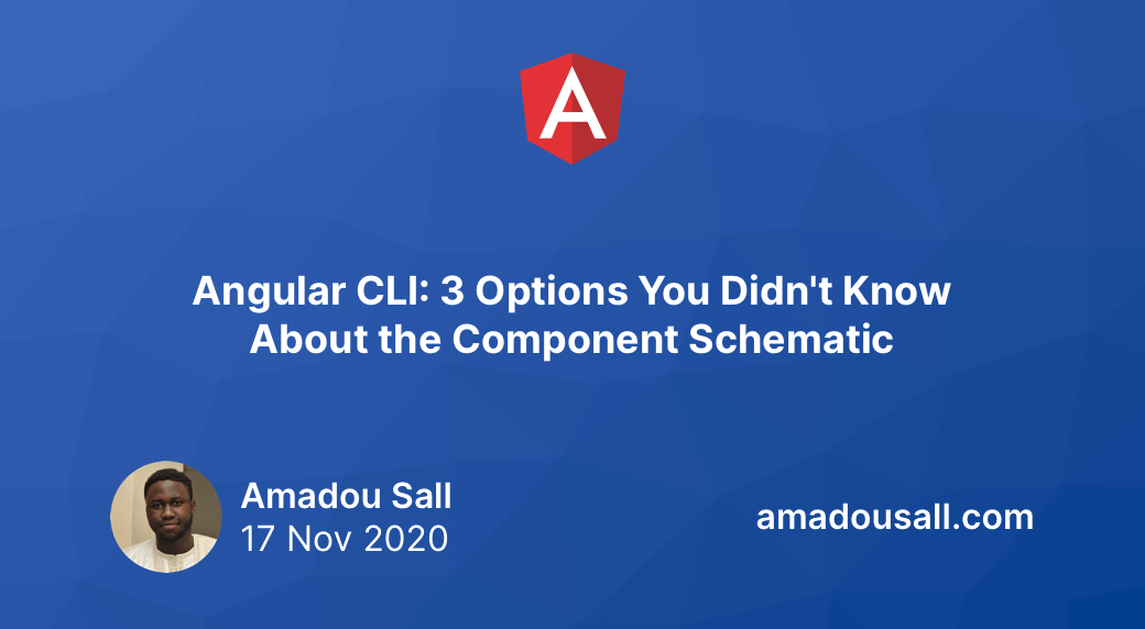Angular CLI: 3 Options You Didn't Know About the Component Schematic